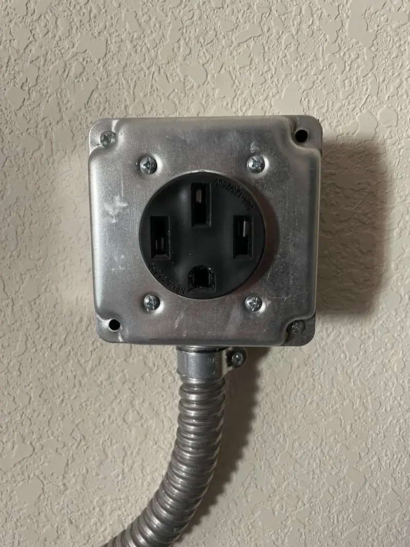 NEMA 14-50 outlet installed for Electrical Panel Upgrade in Clovis